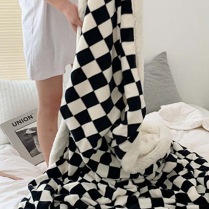 Coperta reversibile Ownkoti Checkerboard Fuffly
