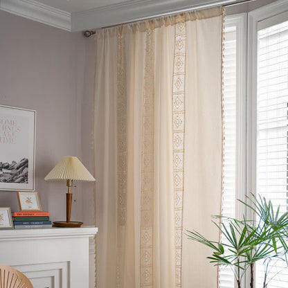 Tenda filtrante per la luce con giunzioni traforate beige Ownkoti