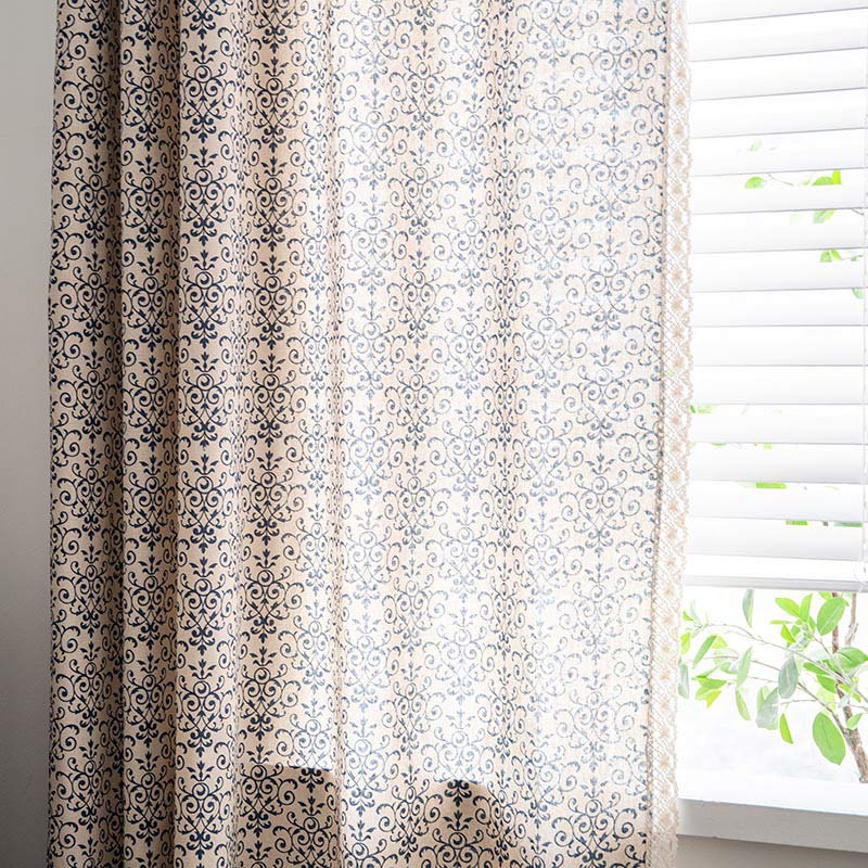 Tenda semi-oscurante con motivo Boho Blue di Ownkoti