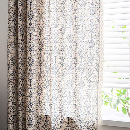 Tenda semi-oscurante con motivo Boho Blue di Ownkoti