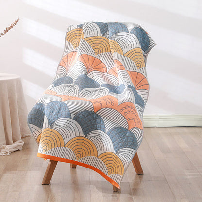 Asciugamano da bagno in cotone jacquard con stampa a conchiglia Ownkoti