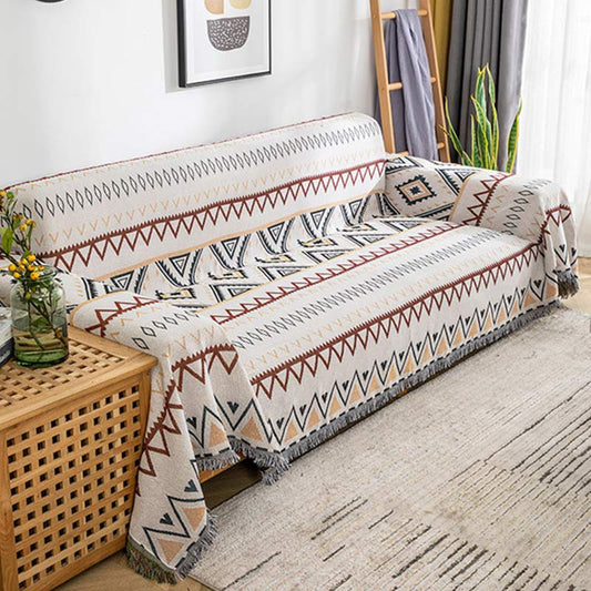 Copridivano reversibile con coperta geometrica indiana Ownkoti
