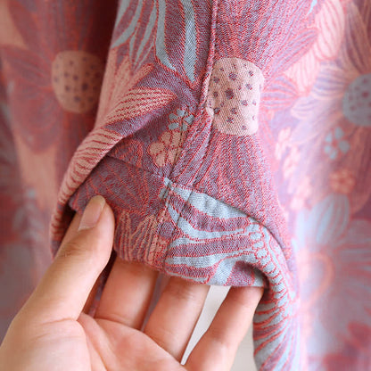 Completo da casa in garza di cotone jacquard girasole