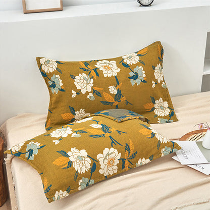 Cuscino in cotone con motivo floreale bianco Ownkoti (2 pezzi)