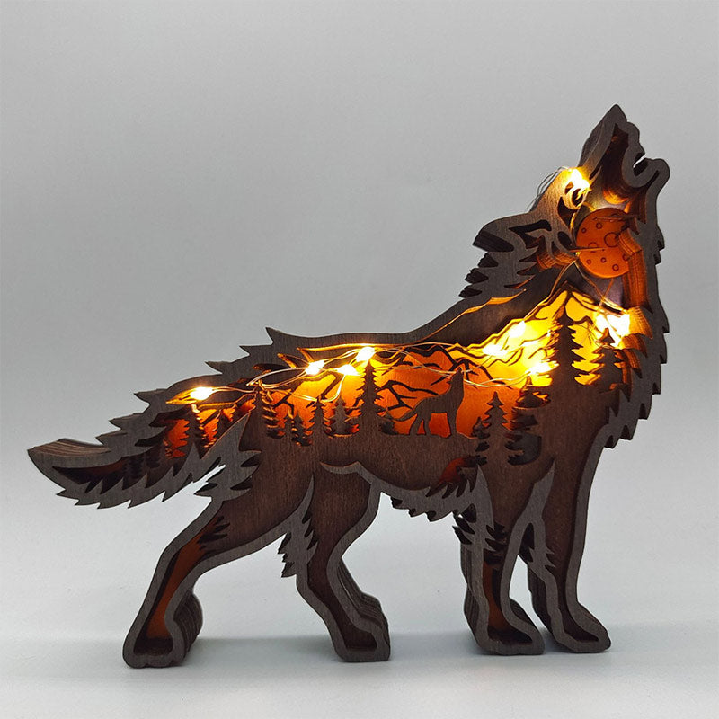 Decorazione creativa a forma di animale della foresta di Ownkoti - Lupo