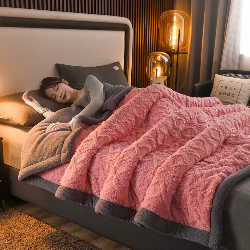 Coperta di pile calda e spessa di lusso