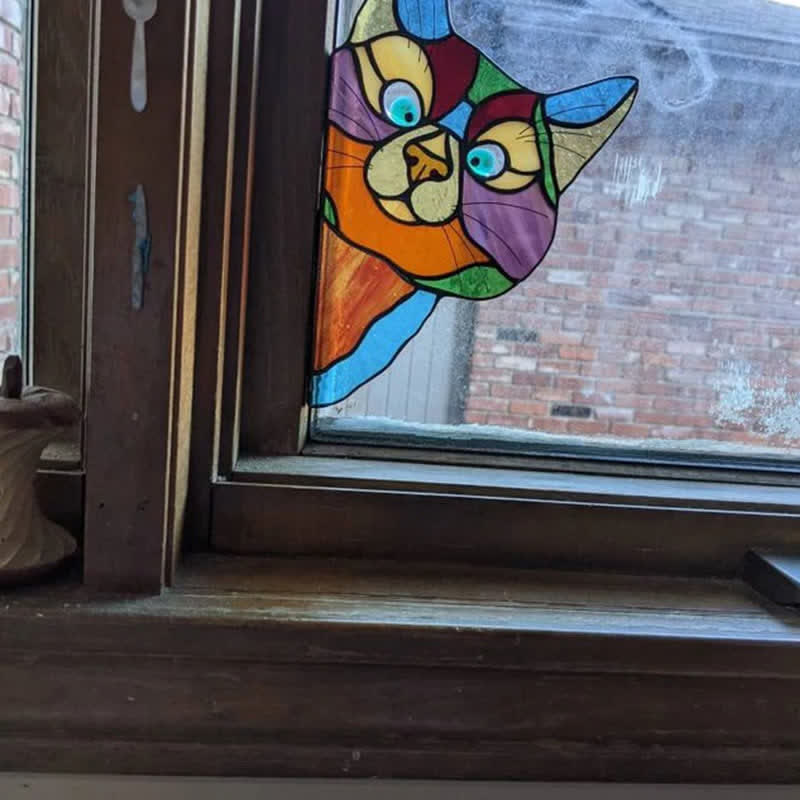 Decorazione per finestra acchiappasole a forma di gatto Ownkoti (acquistane uno e ricevine uno gratis)