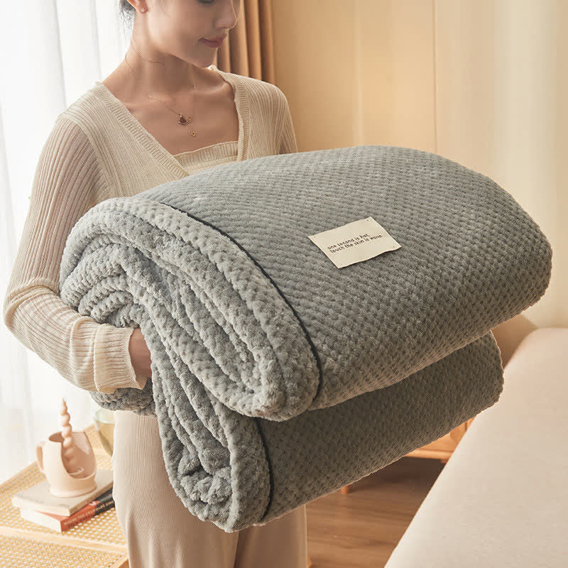 Coperta in pile morbido a tinta unita