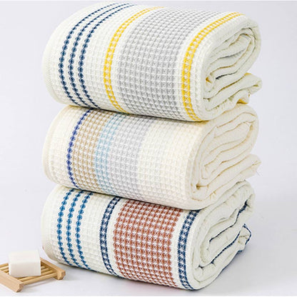 Asciugamano da bagno in cotone a righe colorblock Ownkoti