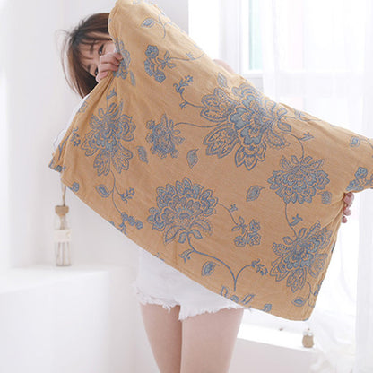Cuscino in cotone con fiori Boho, a doppia faccia (2 pezzi)