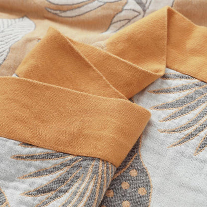 Coperta reversibile morbida in garza di cotone con motivo