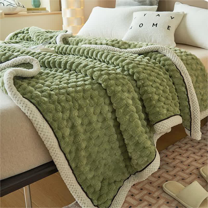Coperta reversibile in pile di corallo spesso
