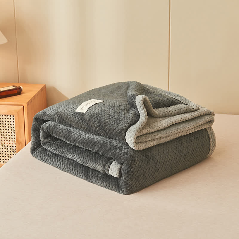 Coperta in pile morbido a tinta unita