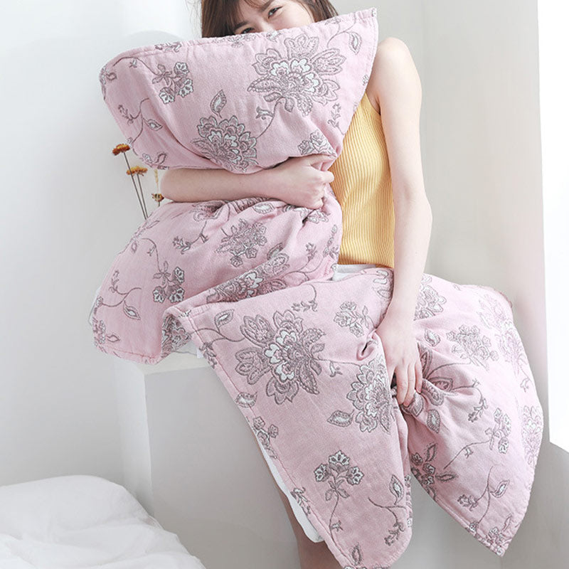 Cuscino in cotone con fiori Boho, a doppia faccia (2 pezzi)
