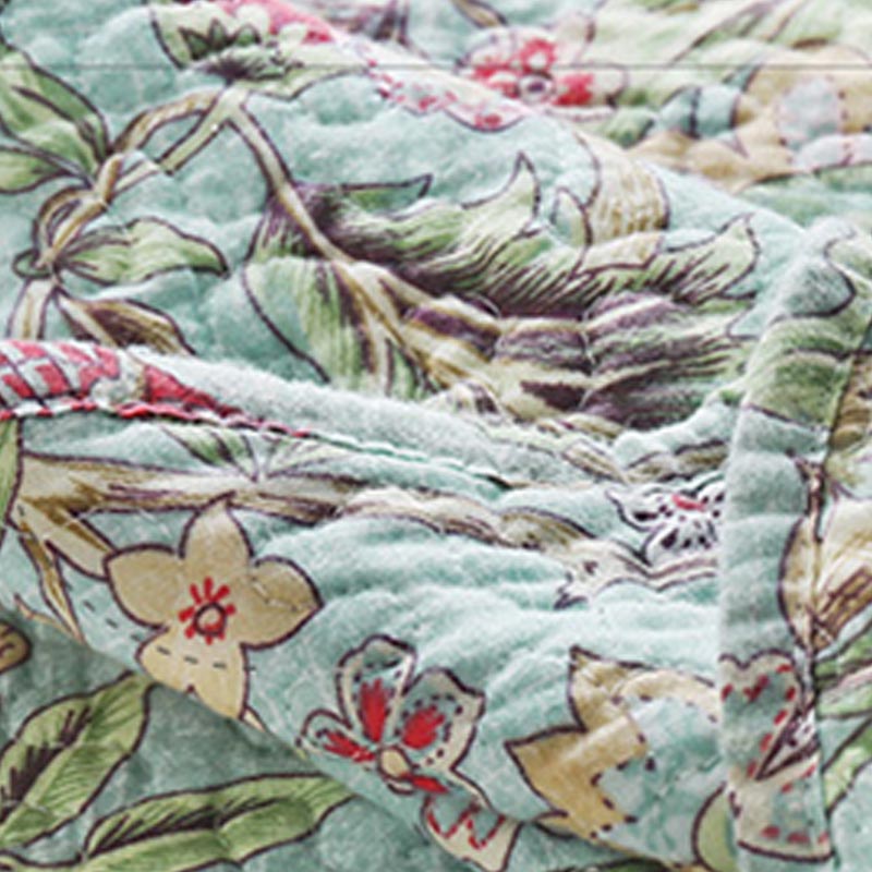 Trapunta a fiori vintage con federe