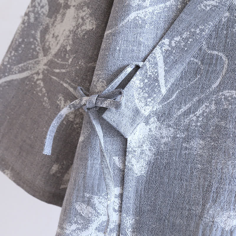 Pigiama con accappatoio comodo e dipinto a inchiostro jacquard
