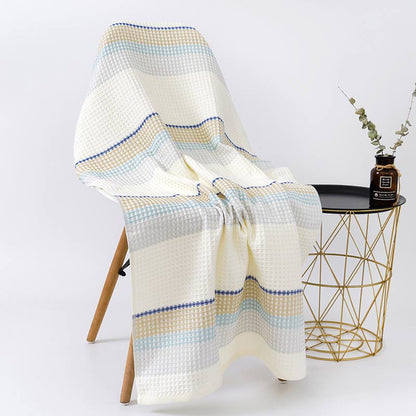 Asciugamano da bagno in cotone a righe colorblock Ownkoti