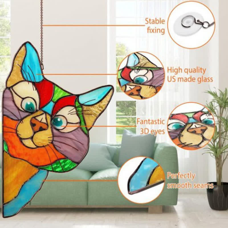 Decorazione per finestra acchiappasole a forma di gatto Ownkoti (acquistane uno e ricevine uno gratis)