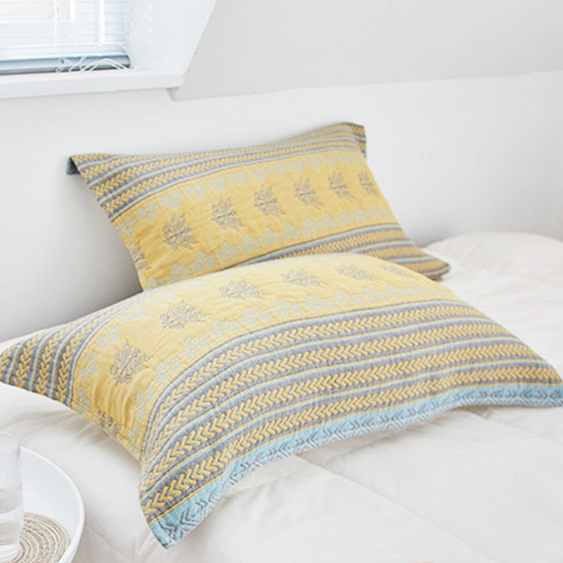 Cuscino decorativo in cotone giallo Ownkoti (2 pezzi)