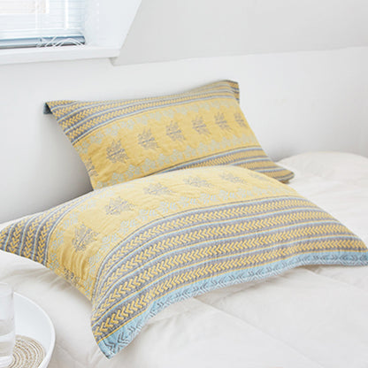 Cuscino decorativo in cotone giallo Ownkoti (2 pezzi)