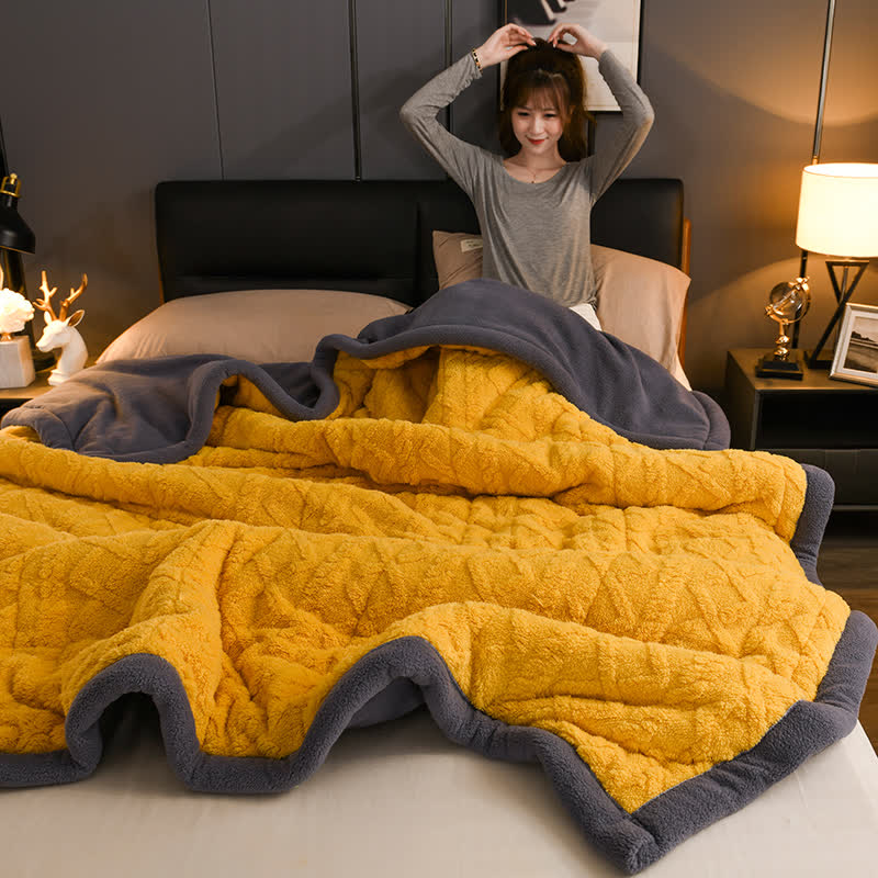 Coperta di pile calda e spessa di lusso