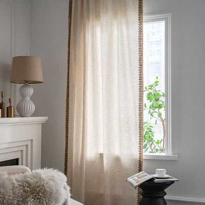 Tenda semi-oscurante beige bohémien