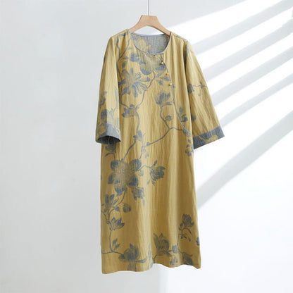 Camicia da notte corta in cotone jacquard Magnolia