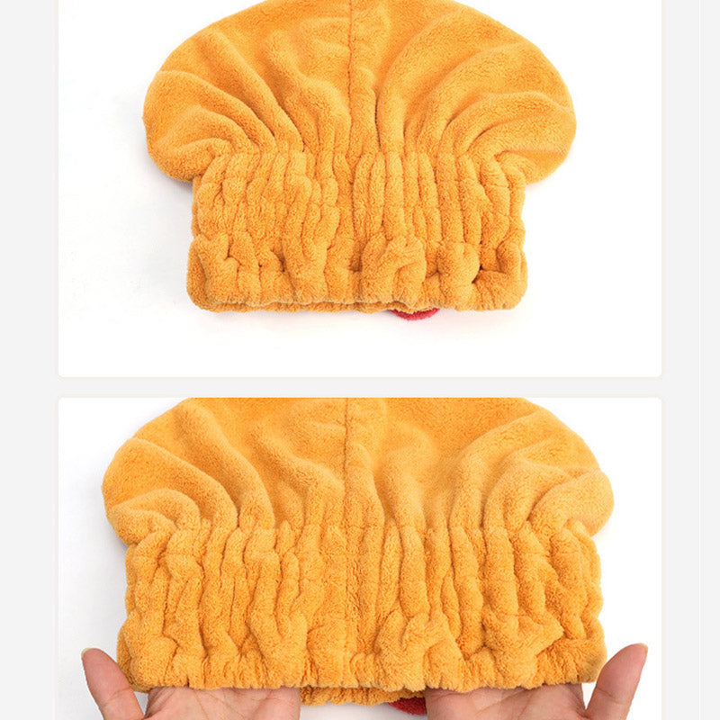 Cappello per asciugare i capelli con elastico a fiocco