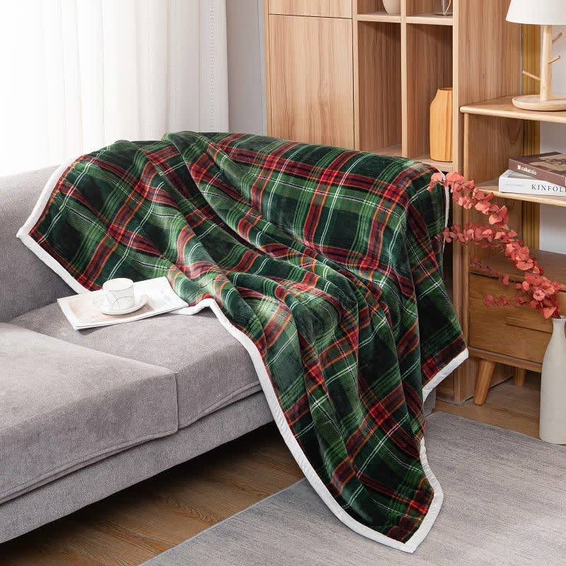 Coperta spessa a quadri natalizi classici Ownkoti