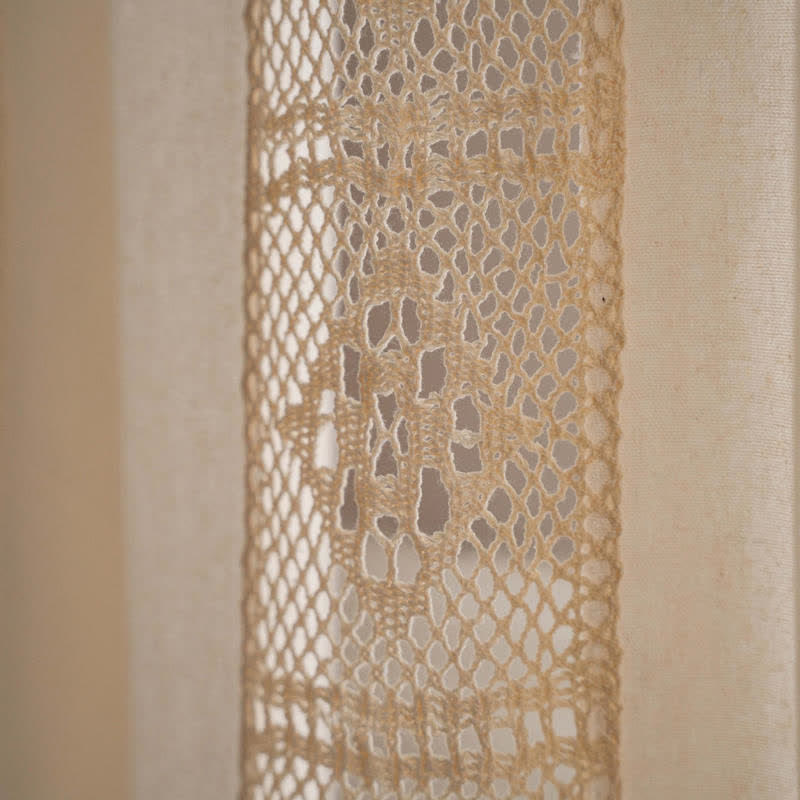 Tenda filtrante per la luce con giunzioni traforate beige Ownkoti