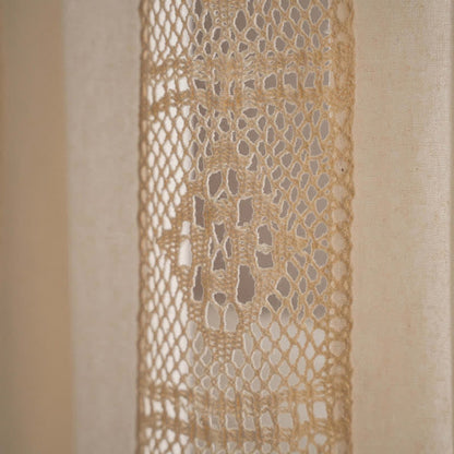 Tenda filtrante per la luce con giunzioni traforate beige Ownkoti