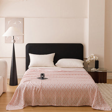 Trapunta in fibra di bambù con motivo a rombi multicolore - Rosa - Matrimoniale - image 0