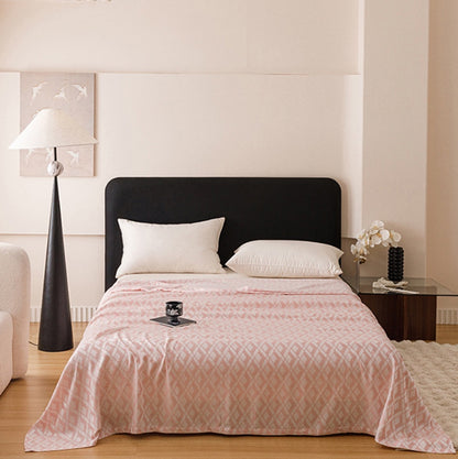 Trapunta in fibra di bambù con motivo a rombi multicolore - Rosa - Matrimoniale - image 0