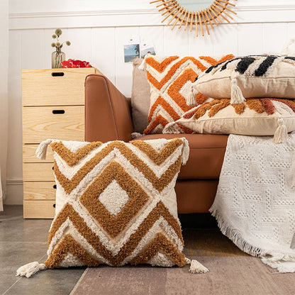 Copricuscino Ownkoti in jacquard marocchino con nappe