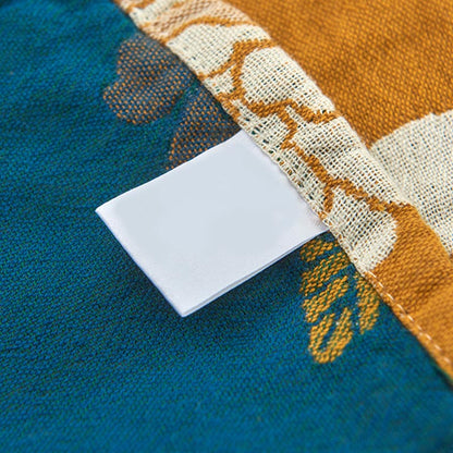 Cuscino in garza di cotone con fiori gialli (2 pezzi)