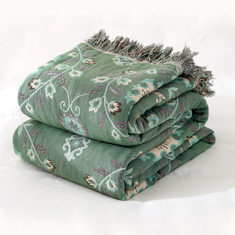 Copridivano retrò Ownkoti, coperta reversibile in cotone