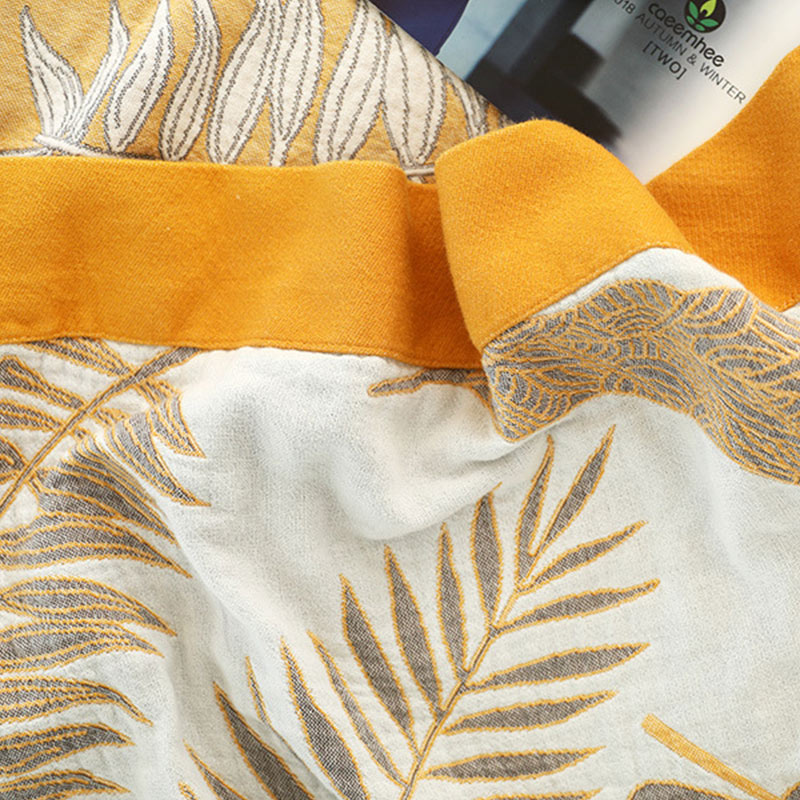 Coperta reversibile morbida in garza di cotone con motivo