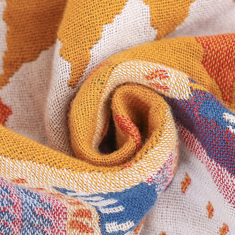 Coperta da tiro nordica Ownkoti, trapunta reversibile in cotone