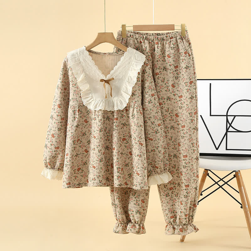 Completo da casa in cotone Vintage Rose Garden
