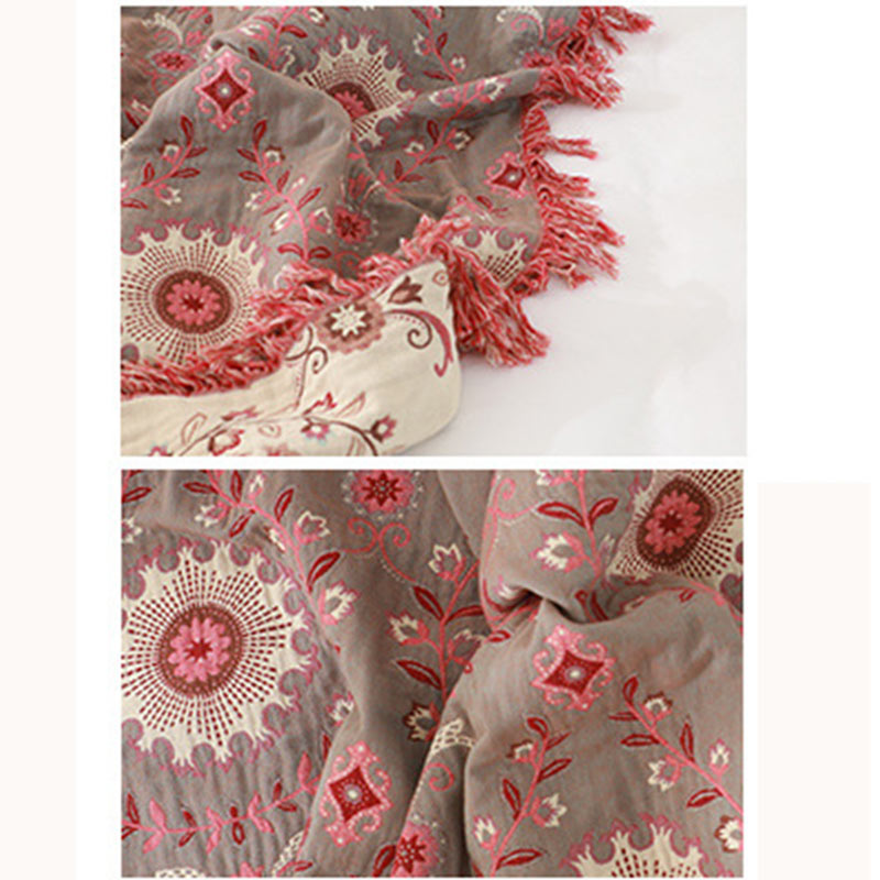 Copridivano retrò Ownkoti, coperta reversibile in cotone