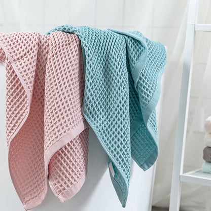 Asciugamano da bagno in cotone traspirante Ownkoti con trama a nido d'ape