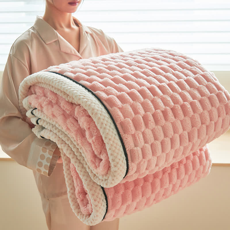 Coperta reversibile in pile di corallo spesso