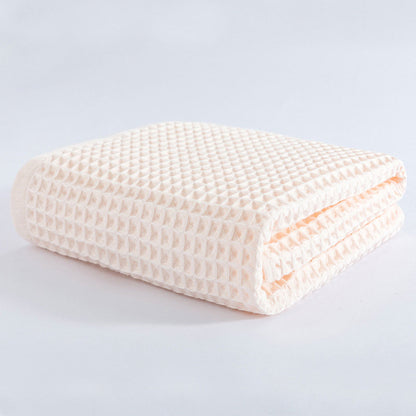 Asciugamano da bagno in cotone traspirante Ownkoti con trama a nido d'ape