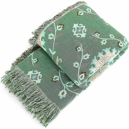 Copridivano retrò Ownkoti, coperta reversibile in cotone