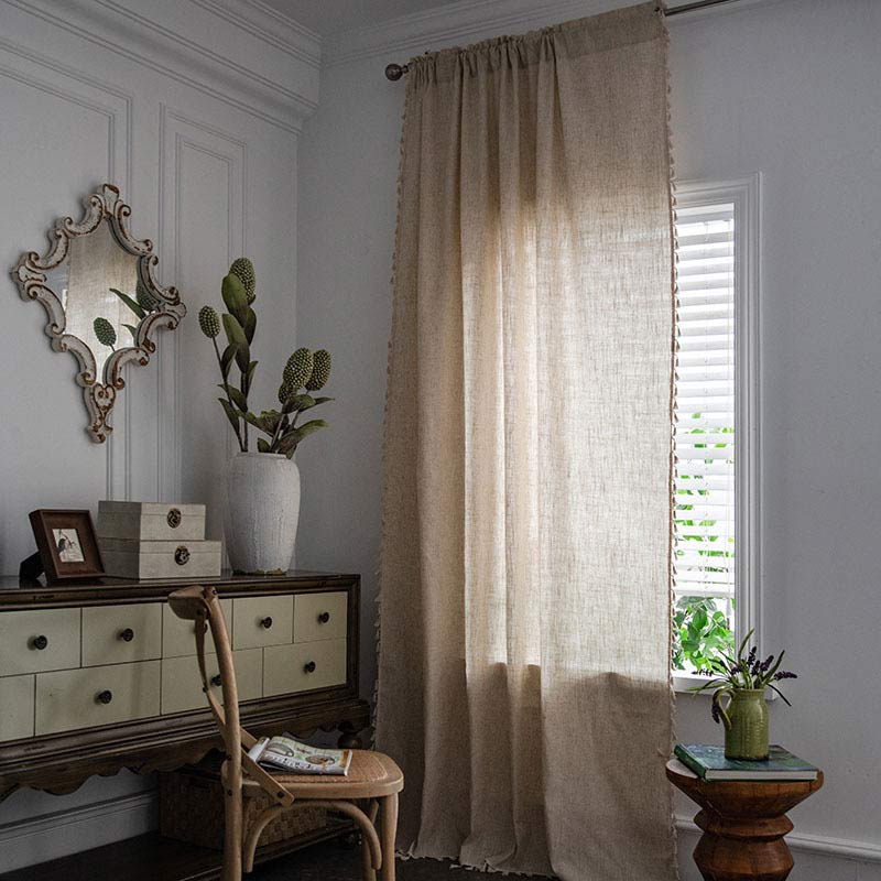 Tenda filtrante con nappa Boho Beige