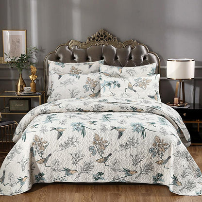 Trapunta in cotone con federa "Happy Bird"