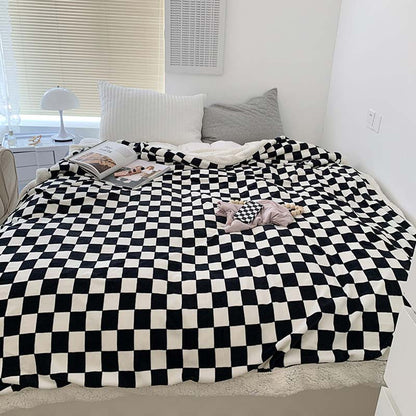 Coperta reversibile Ownkoti Checkerboard Fuffly