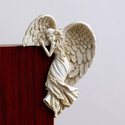Scultura con ali d'angelo su telaio per porta Ownkoti