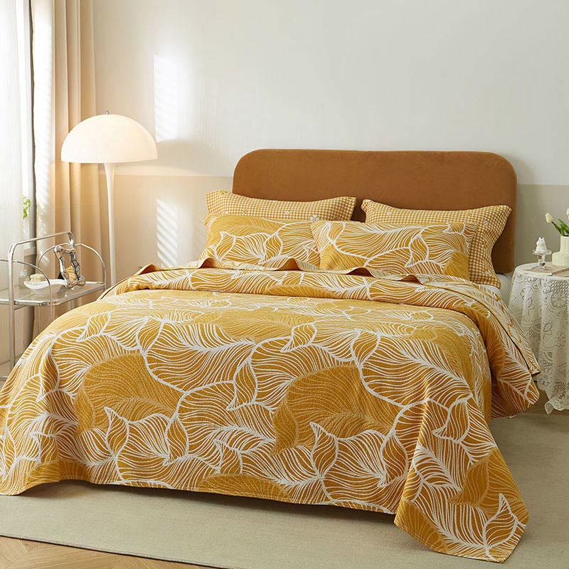 Coperta copridivano con foglie di platano - image 3