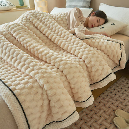 Coperta reversibile in pile di corallo spesso